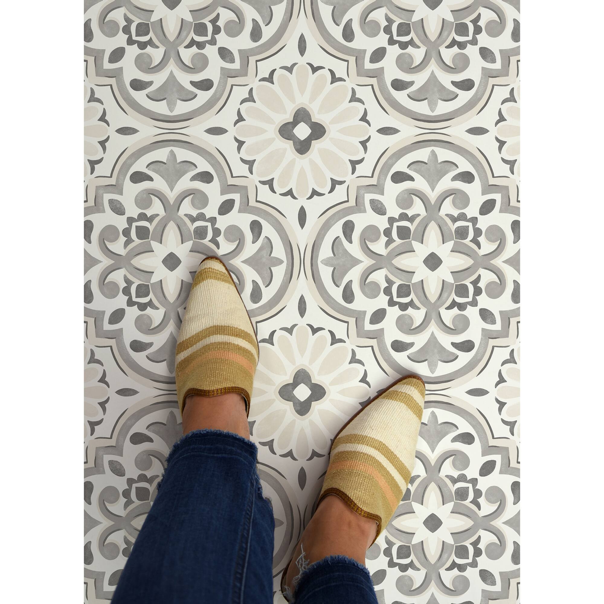 FloorPops Massimo Peel & Stick Floor Tiles